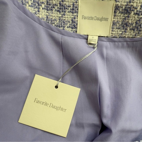 FAVORITE DAUGHTER The Dasha Top in Lilac Tweed Size 2 NWT - Picture 9 of 12